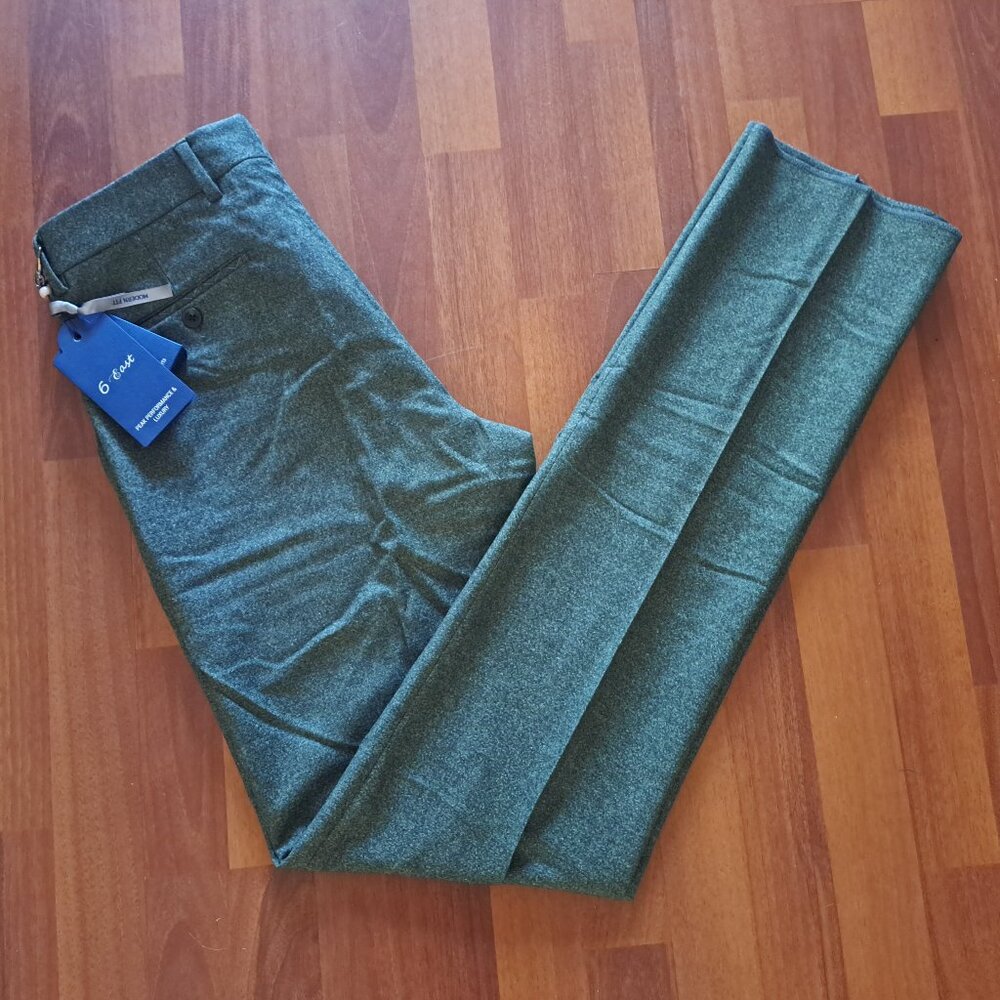 NEW 6 East Men's Green 100% Wool Pants Size 32